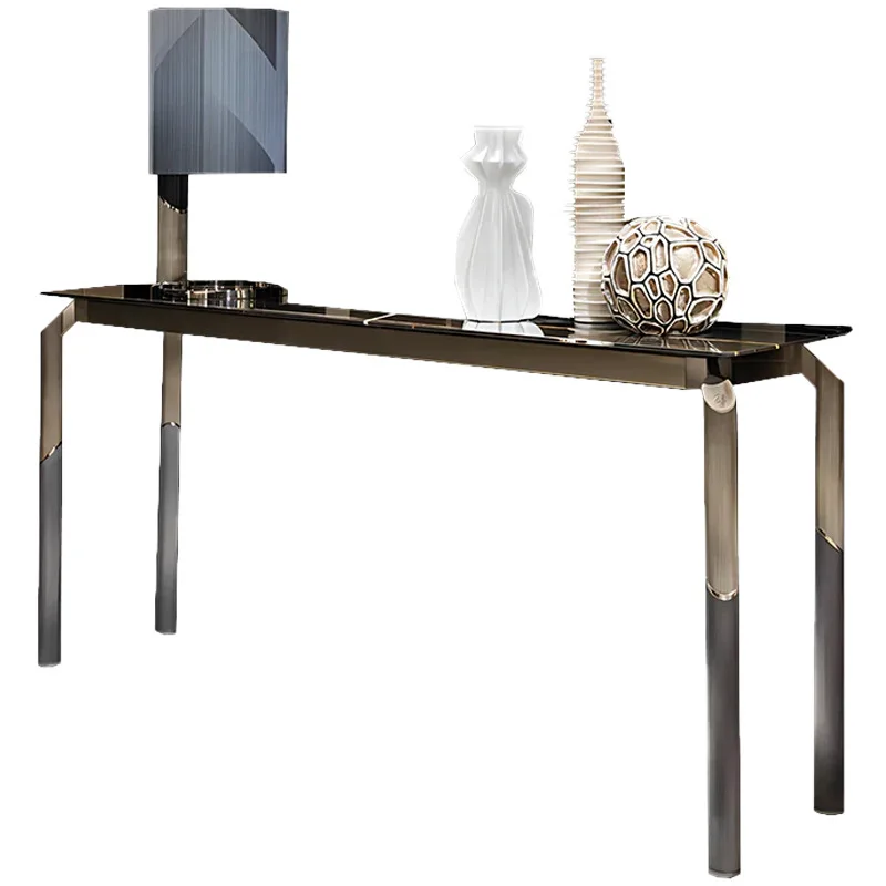 Light luxury entrance platform entrance table decorative shelf long and narrow strip case
