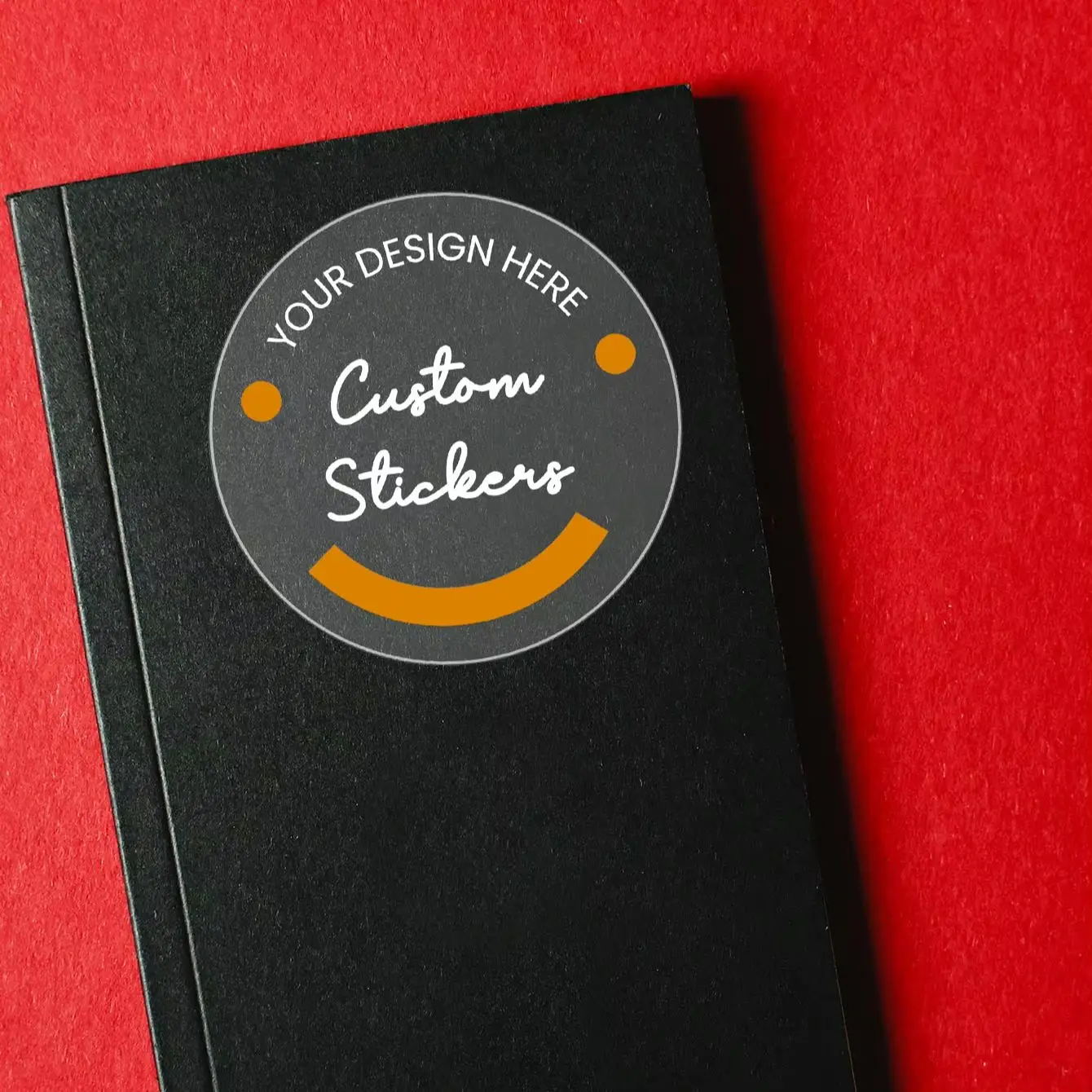 1-120PCS Custom Round Transparent Waterproof Stickers with Personalized Text & Images for Office,Stationery & File Boxes Labels