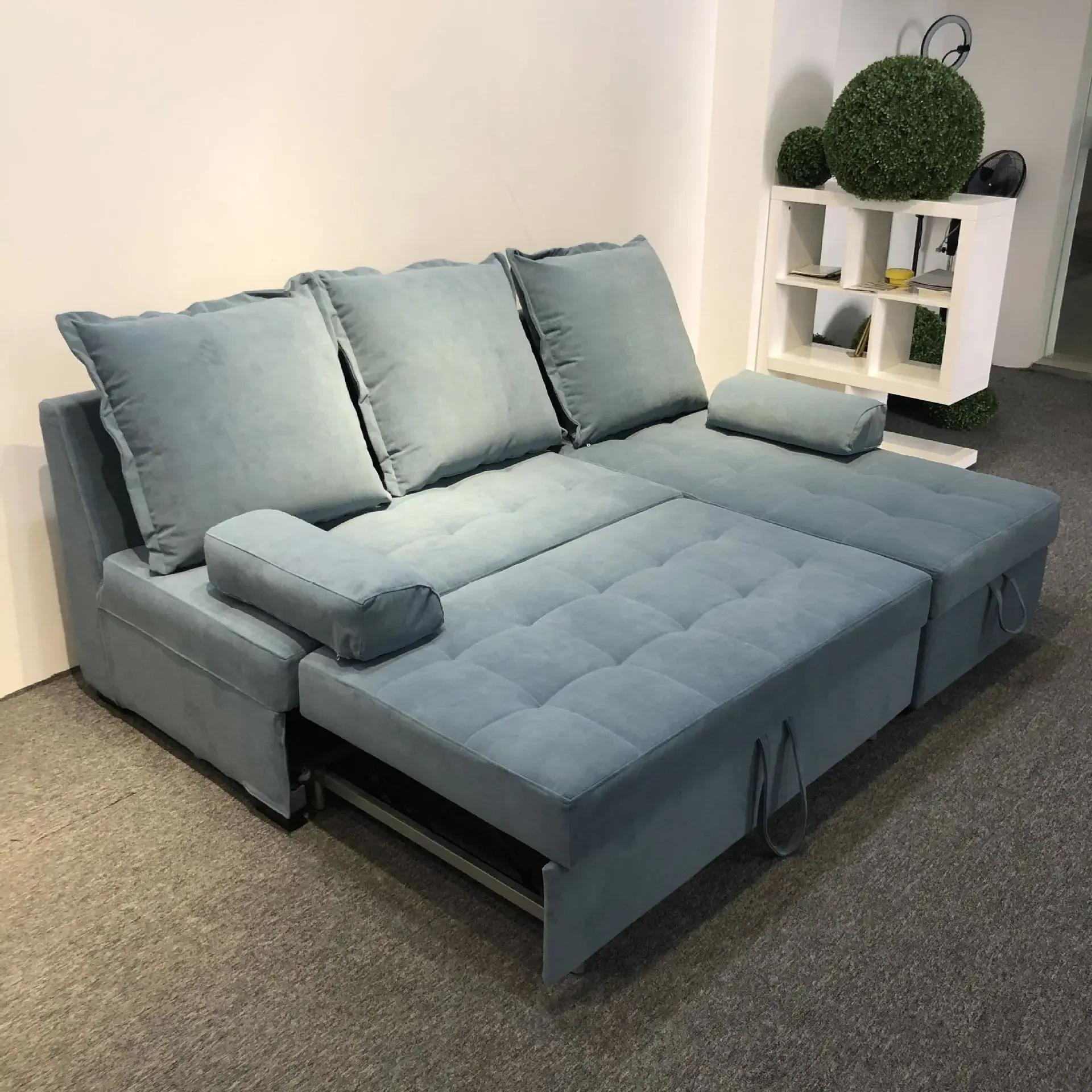 

#For wholesale leather sofa bed with storage function sofa cama in living room