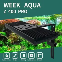 WEEK AQUA Z400D PRO RGB+UV Height Adjustable High Quality Sunrise and Sunset Freshwater Fish Tank LED Aquarium Lamp