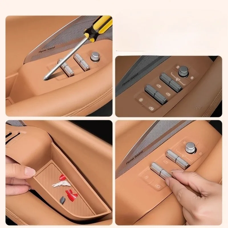Door Glass Lifting Panel Protective Cover Central Control Silicone Pad Wireless Charging Accessories For Geely Galaxy A7 Tools