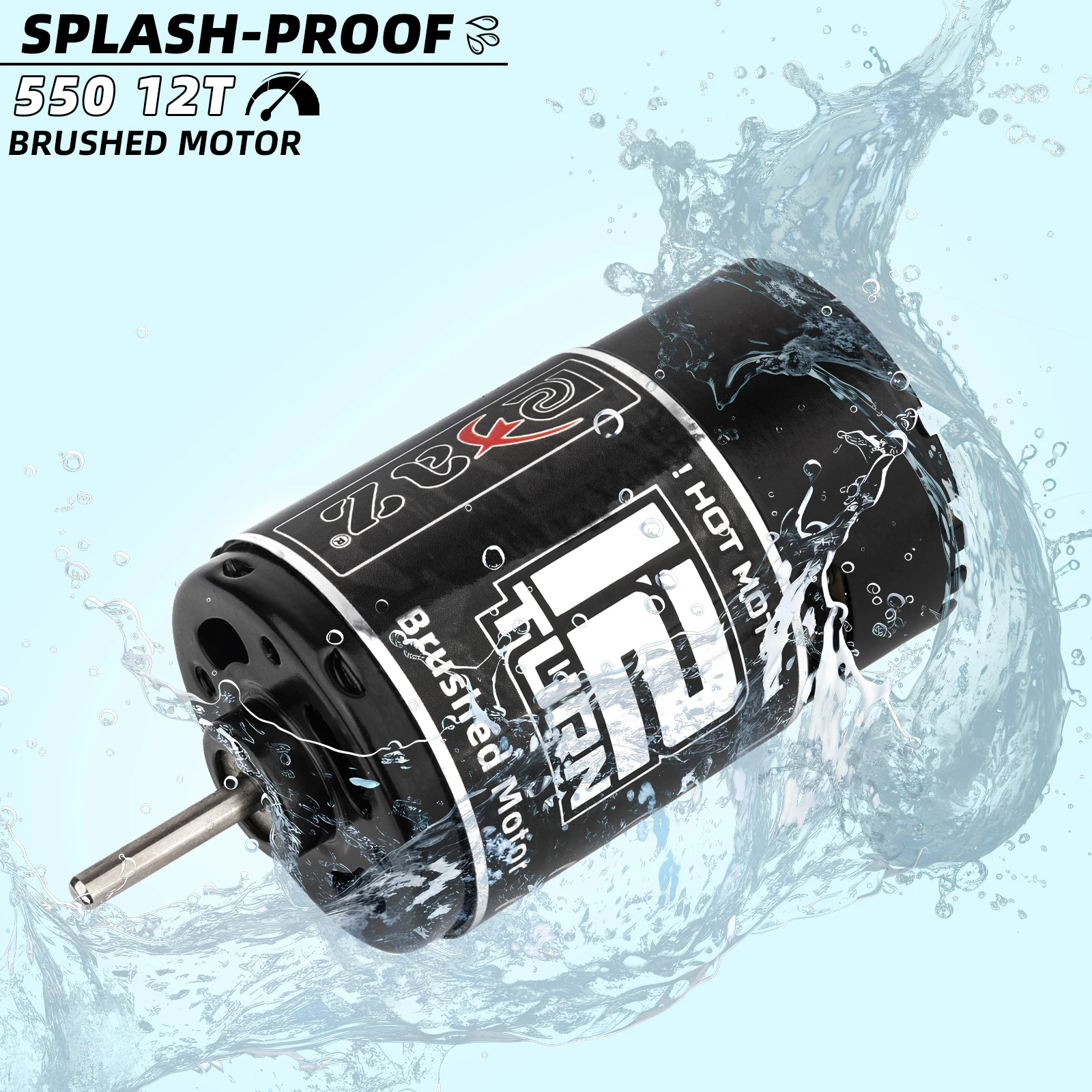 RC 550 Brushed Motor 12T with 60A Brushed ESC for 1/10 RC Crawler Axial SCX10 90046 Traxxas TRX4 D90 Hpi Tamiya arrma