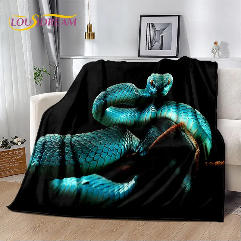 Gothic Horrible Snake Serpent Soft Plush Blanket,Flannel Blanket Throw Blanket for Living Room Bedroom Bed Sofa Picnic Cover Kid