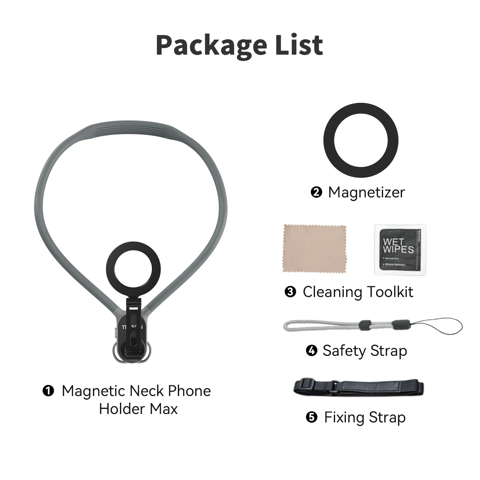 TELESIN Max Magnetische Nek Mount Siliconen Quick Release Hold voor Iphone 15 14 13 12 11 10 SAMSUNG HUAWEI XIAOMI Telefoon Accessoires