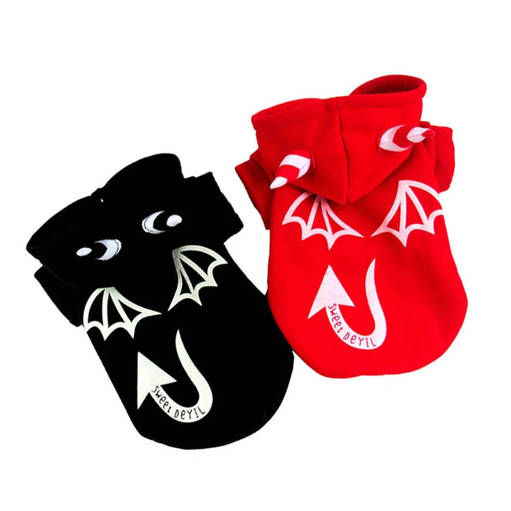

Dog Hoodies Dachshund Pet Luminous Demon Jacket Halloween Costumes Animal Funny Outfits