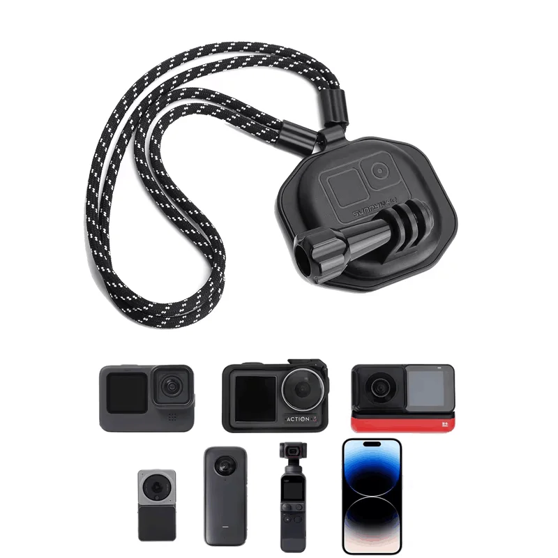Magnetic Action Camera Neck Mount Chest Body Necklace Lanyard POV Vlog Holder for GoPro 13 12/ Insta360 X4 OSMO Action 5 4 3