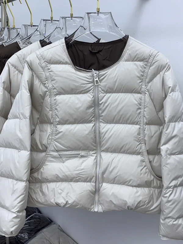 

2025 Autumn Winter Cotton Jacket Women Short Fashion Korean Version Small Size Loose round Neck Lightweight Artistic Style