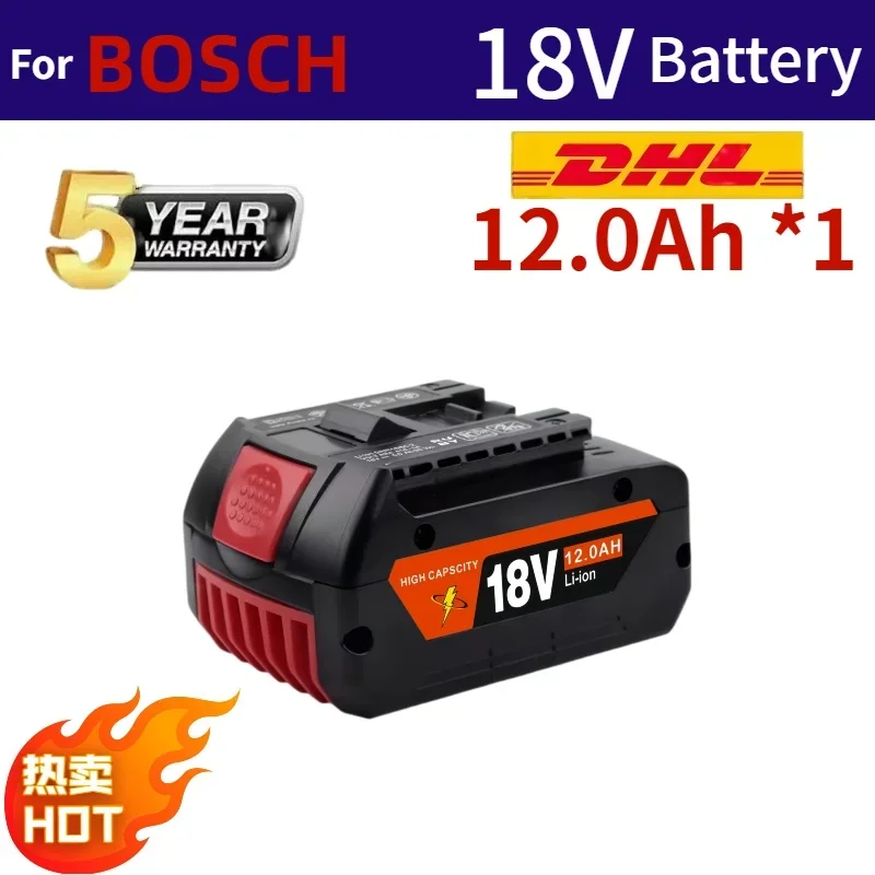 ⚡ ⚡ NEW18V 10Ah Li-Ion Oplaadbare Batterij Draagbare Backup Power Tool Batterij voor Bosch 12000 mah met Indicatielampje BAT609 ? ?