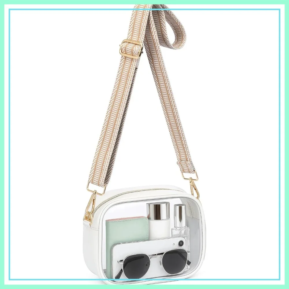 

Clear Stadium Bag for Events, Women's Crossbody Purse, Transparent Concert Bag for Sport Festival Fans