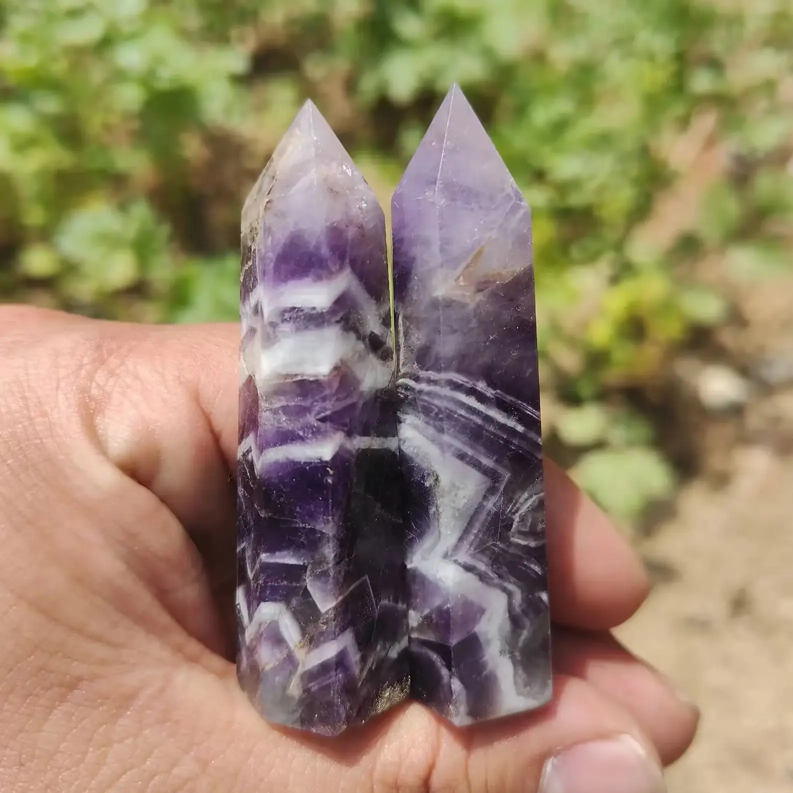 Natural Dream Amethyst Quartz Tower Wand High Quality Healing Crystal Crystal Points For FengShui Decoration Crystal Ener Tower