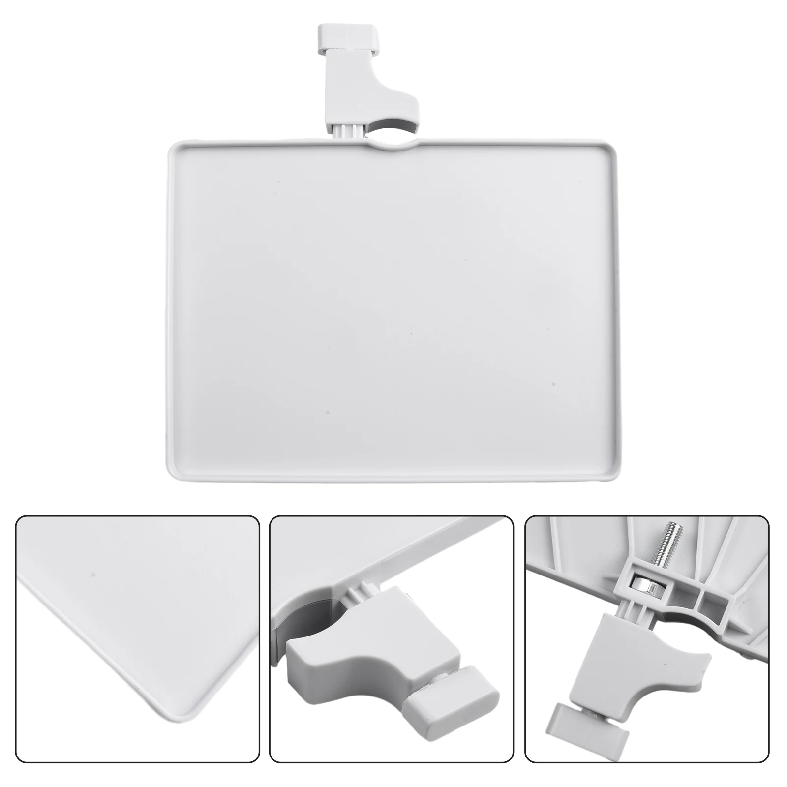 1 Pc Sound Card Tray ABS White Universal Microphone Stand Soundcard Trays Clip Holder For-Live Tripod Bracket Musical Accessory