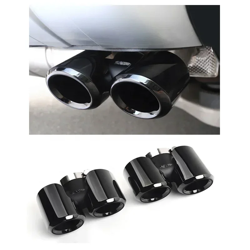 2025 Best Seller Defender 110/90 Four Out The Tail Throat and Exhaust Pipes of Black Stainless Steel for Land Rover 2020-2022