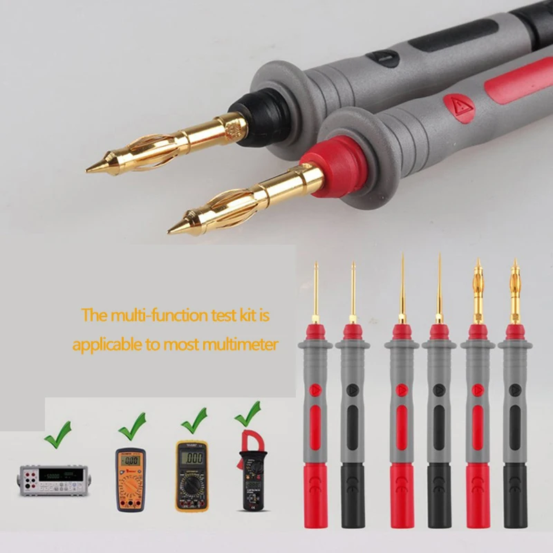 Multimeter-Test-Verlängerungskabel, Sonden, Nadelkabel-Set, Gewindeschnittstelle, austauschbare Sonde mit Krokodilen, SONDE – Detail 5
