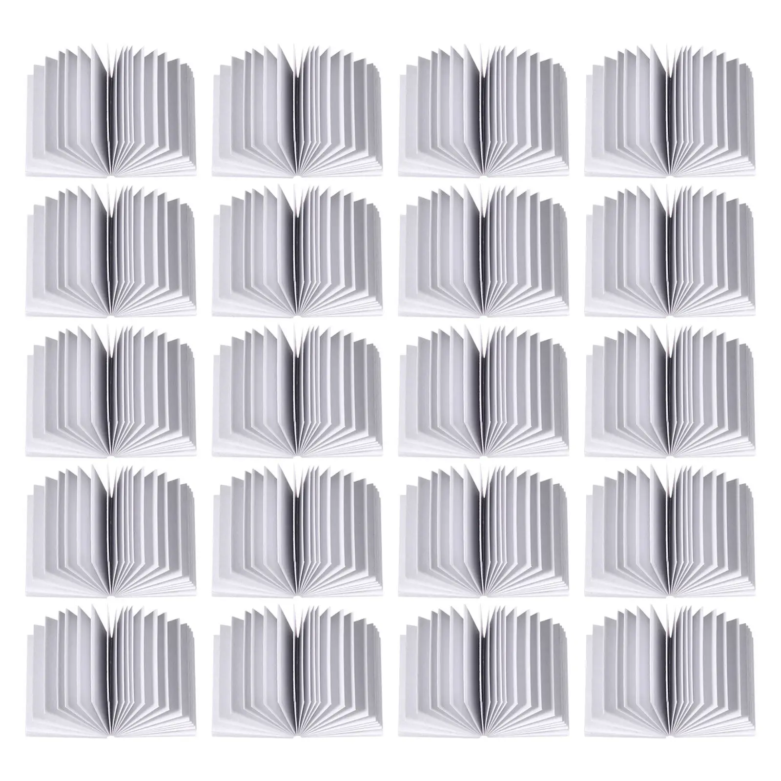 

80Pcs Miniature Blank Books Dollhouse Accessories Tiny Realistic Flip Page Books for Mini Bookshelf Craft Display Decor