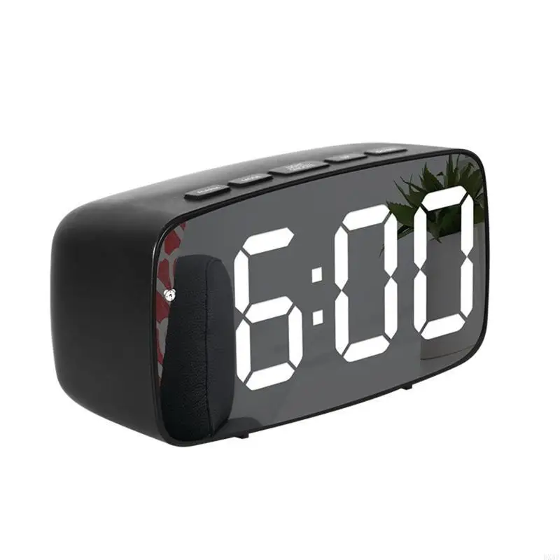 DXAF Led Digital Electronic Alarm Clock Mirror Snooze Wake Up for Time Clocks