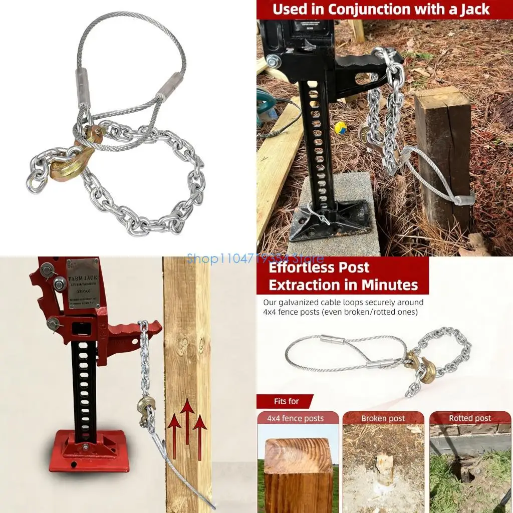 0XLD Professional Steel Wire Rope Fence Removal Tool Compatible for All Type Of Jacks