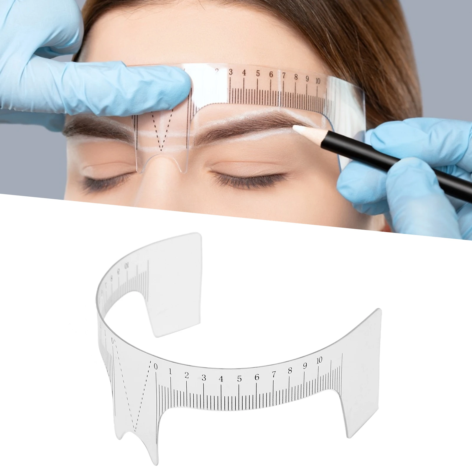 Professional Eyebrow Positioning Ruler Microblading Brow Shape Design Ruler Measure ToolA