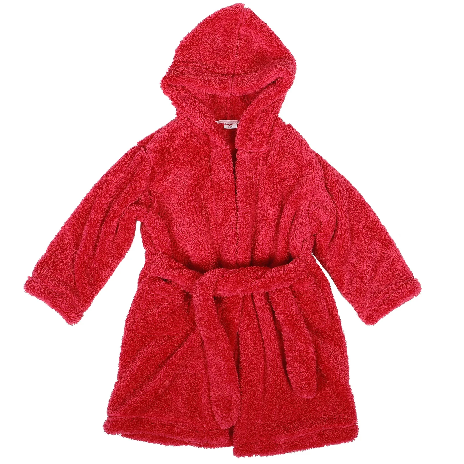 

Kids Bathrobe Small Solid Color Hooded Soft Robe Toddler Warm Pajama Bath Time Towel Robe Kids Kid Robes for Girls