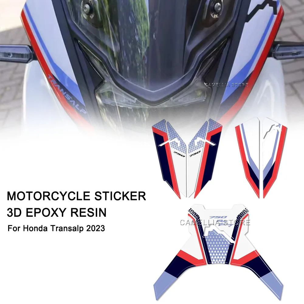 

for Honda Transalp 2023 Motorcycle Accessories 3d Epoxy Fuel Tank Sticker Waterproof Sticker Newly Launched Sticker Set