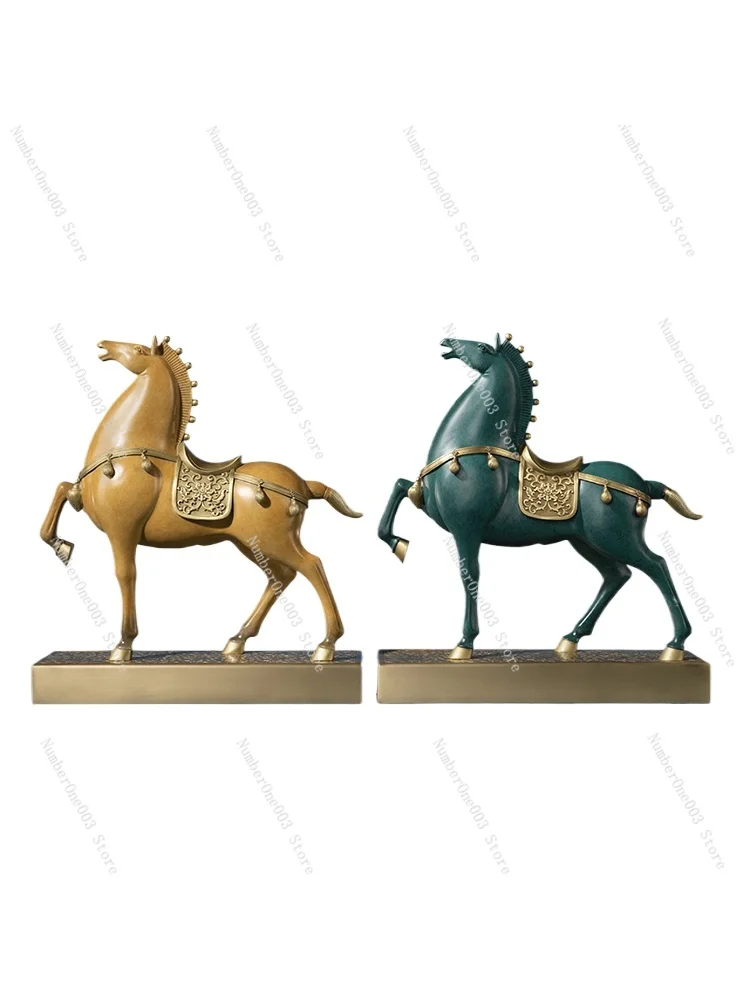 Living room desktop copper horse ornament, home decoration crafts