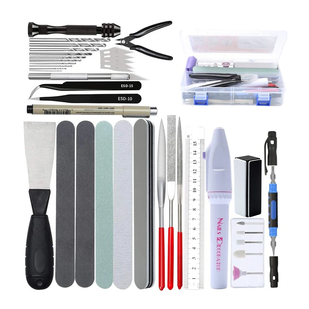 Modelo de Construção Tool Conjunto para Gundam 42 em Acessórios Kit Combo Corte Pinças Alicate para Gundam Hobby Militar Faça Você Mesmo Moagem Polimento Broca