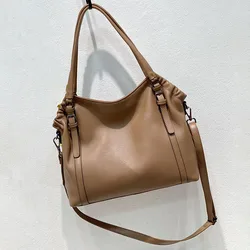 ZENCY, 100% de alta calidad, cuero genuino suave, bolso de compras para mujer, bolso de hombro tipo bandolera, bolsos de mensajero de piel de vaca para teléfono móvil