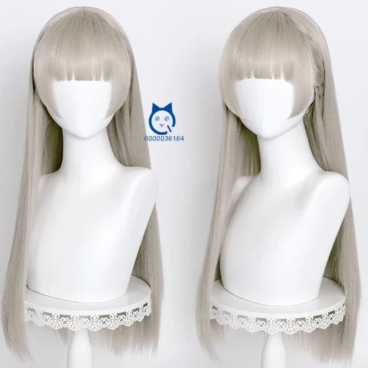 

Kakeguruii Anime Hot Momobami Ririka New Arrival Cosplay Blue-gray 70cm Long Straight Wig Heat Resistant Synthetic Hair Party