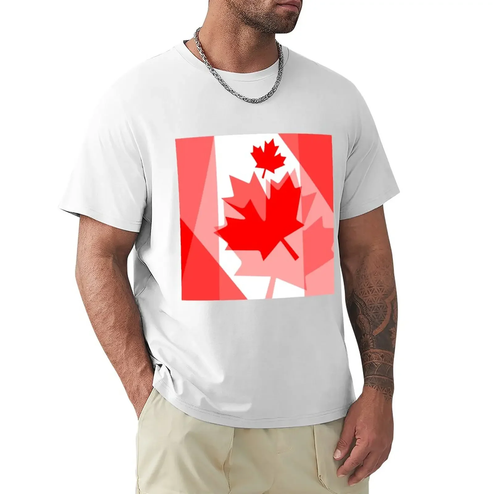 

A Canadian Flag Wave T-Shirt aesthetic clothes summer clothes for a boy mens cotton t shirts