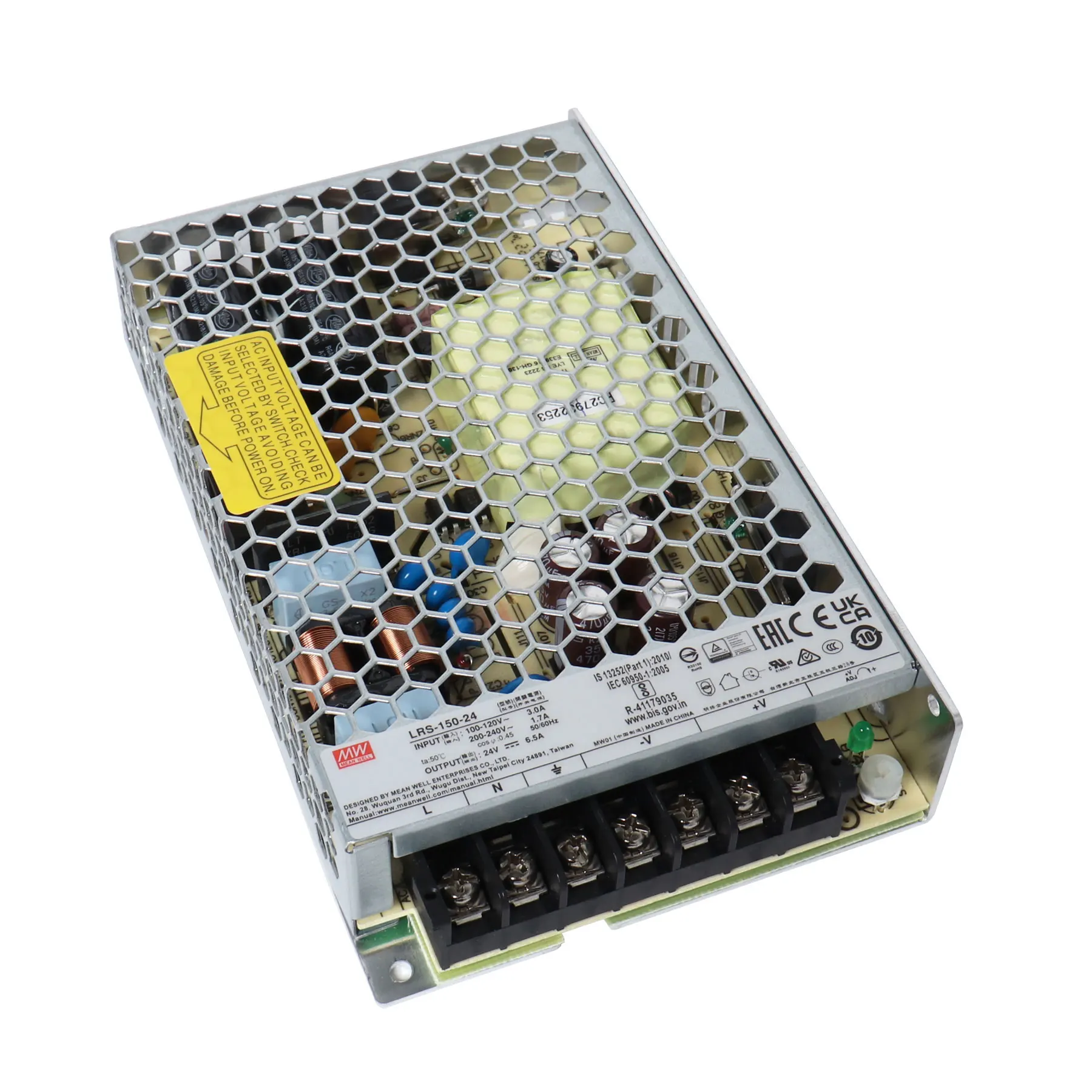

Блок питания Blurolls Meanwell LRS-150-24 для Voron 0.1/0.2 | Блок питания 24 В, 150 Вт | Сертифицированное UL встраиваемое обновление
