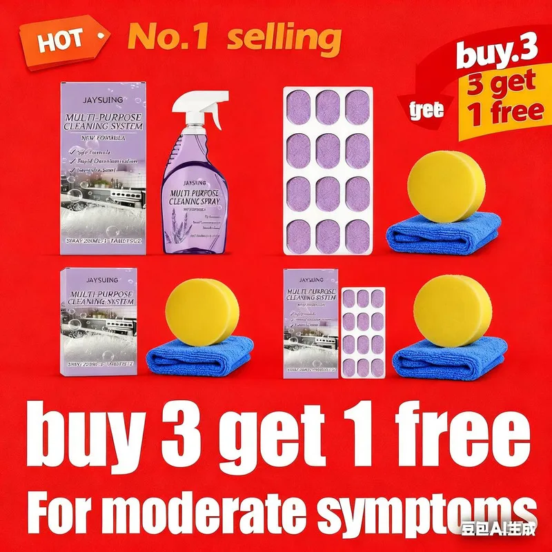 

4 Piece MultiPurpose Cleaner Clean Oil Remove Stains Kitchen Bathroom Clean MultiPurpose Cleaner