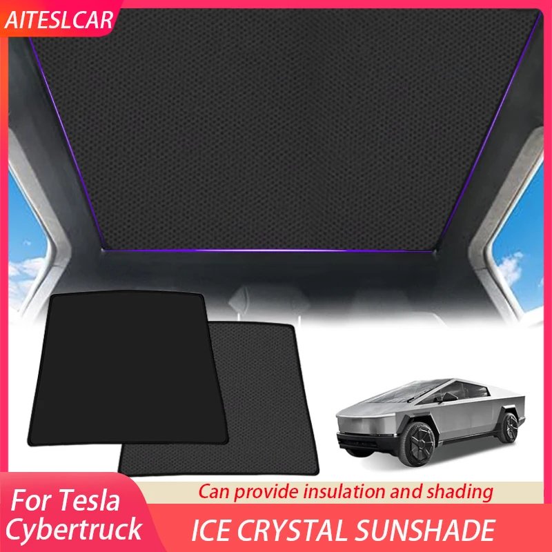 Sunshade For Tesla Cybertruck 2026 2023 Glass Sun Roof Shade Skylight Blind Shading Cybertruck  Front Rear Sunroof Accessories