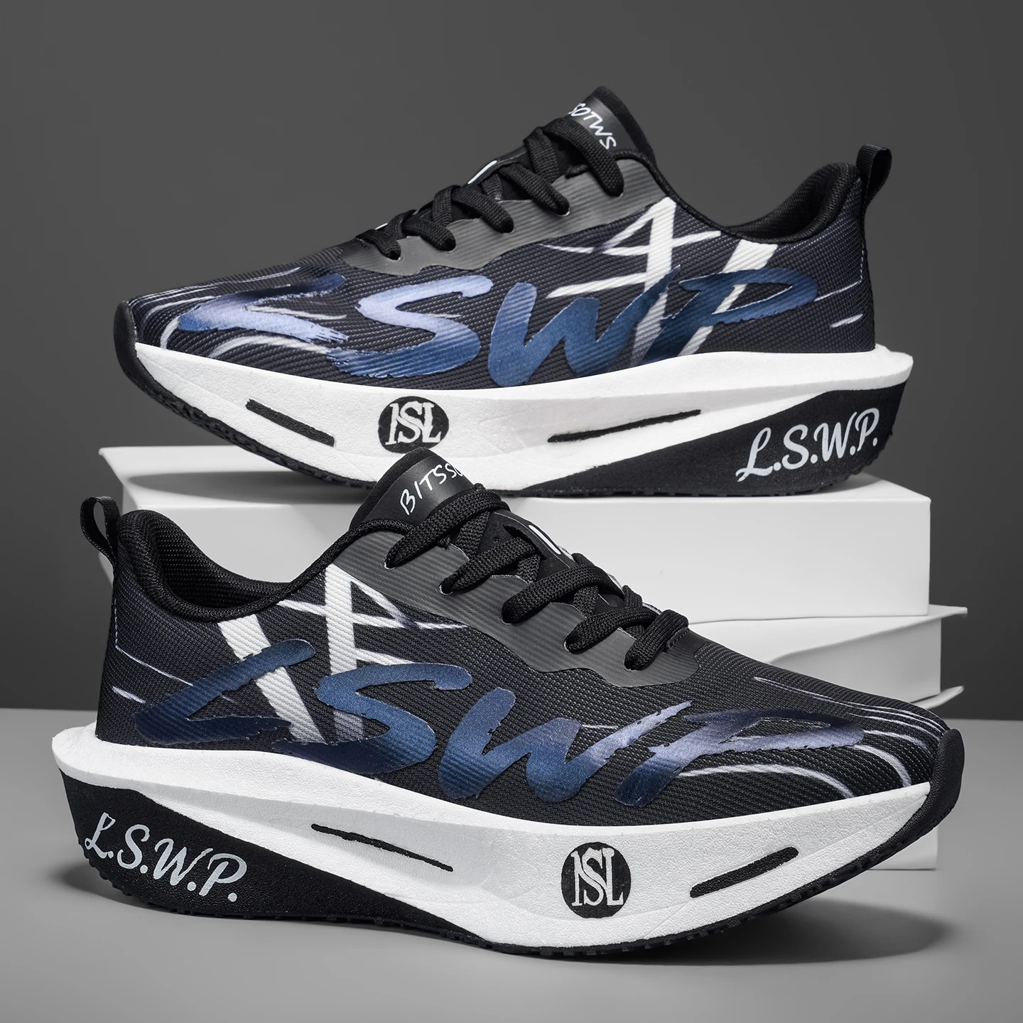 Freizeitsportschuhe für Herren, Ganzjahres-Freizeitschuhe für Herren, Outdoor-Sport-Laufschuhe für Herren, Freizeitschuhe mit dicker Sohle und erhöhter Absatzhöhe, geeignet für Outdoor-Aktivitäten, Fitness, Straßenjoggen, vielseitige, modische und trendige Freizeitschuhe, geeignet für alle Jahreszeiten – Detail 2
