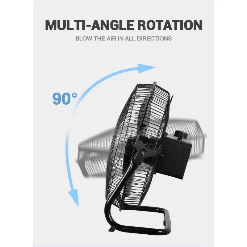 Large capacity solar charging fan angle adjustable rechargeable fan