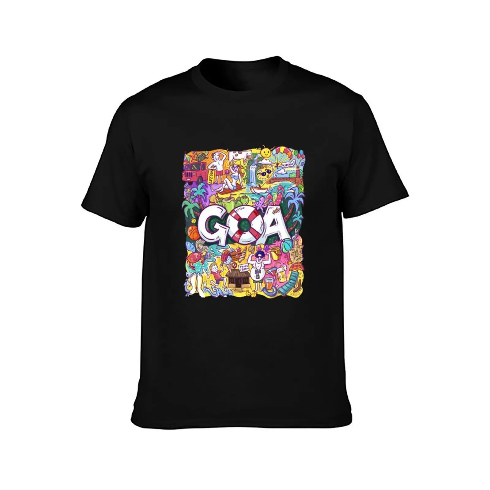 Goa Doodle mashup 2 T-Shirt Water Resistant Casual T-Shirt