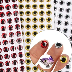 100Pcs Fishing Lure Eyes Holographic 3D Fish Eyes 3mm 4mm 5mm 6mm Simulation Fly Fishing Minnow Artificial Fish Eyeball Sticker