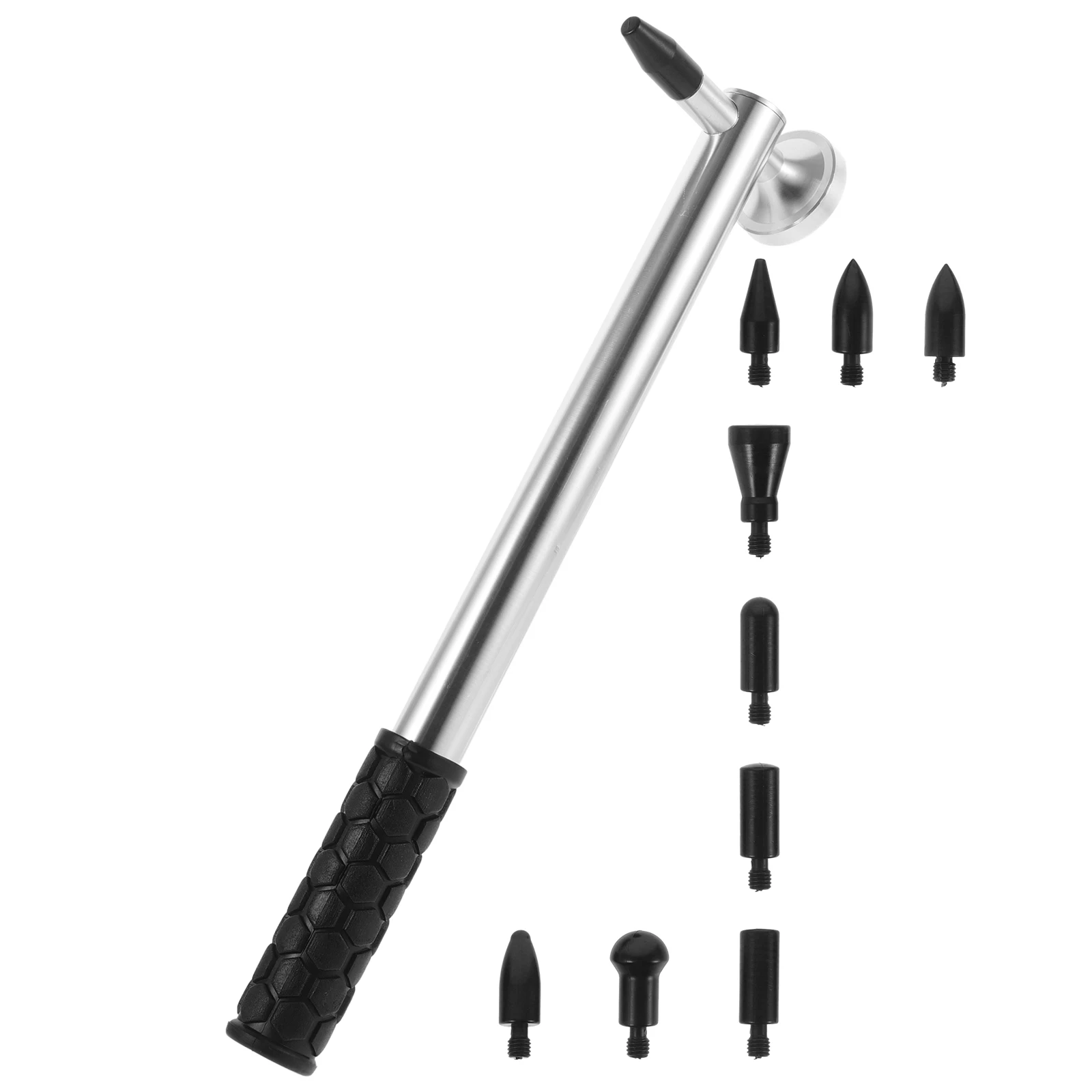Aluminum Hammer Repair Tool 9 Heads Cars Paintless Dent Fix Hail Removal Kit Plastic Auto Body Versatile DIY Solution