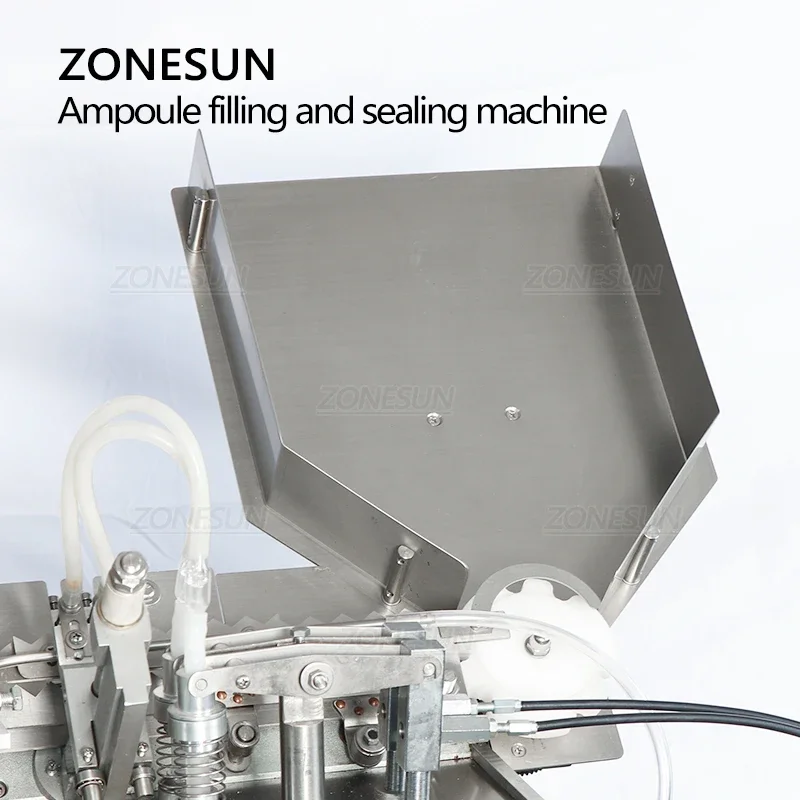 ZONESUN ZS-FSAB2 2 Heads 1/5/10/20ml Customized Automatic Small Ampoule Bottles Liquid Filling and Sealing Machine