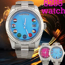 watches New Weekly men's Watch Sapphire Mirror 10ATM Automatic watch MIYOTA 8285 Business Men's all-steel watch