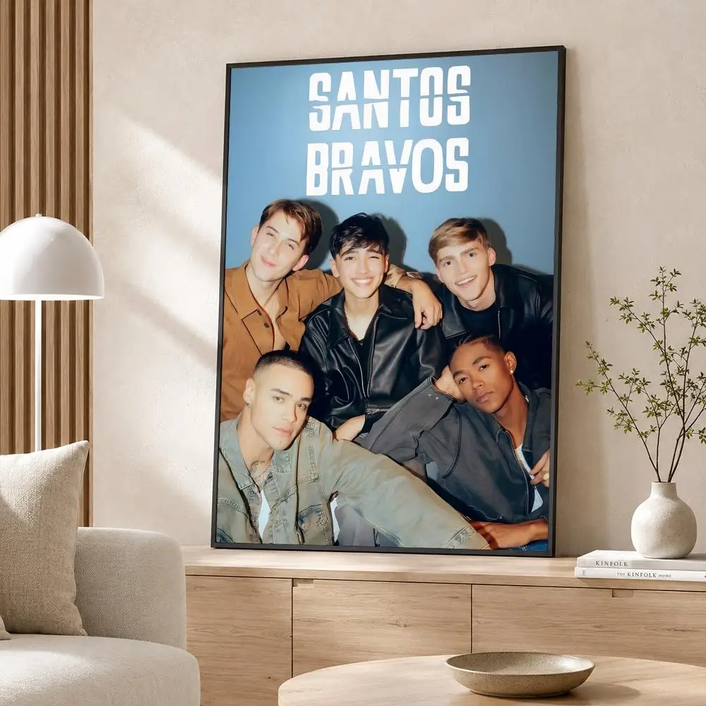 Band Santos Bravos Poster Poster Wall Sticker Waterproof Self Adhesive HD Art  Bedroom Bar Decor