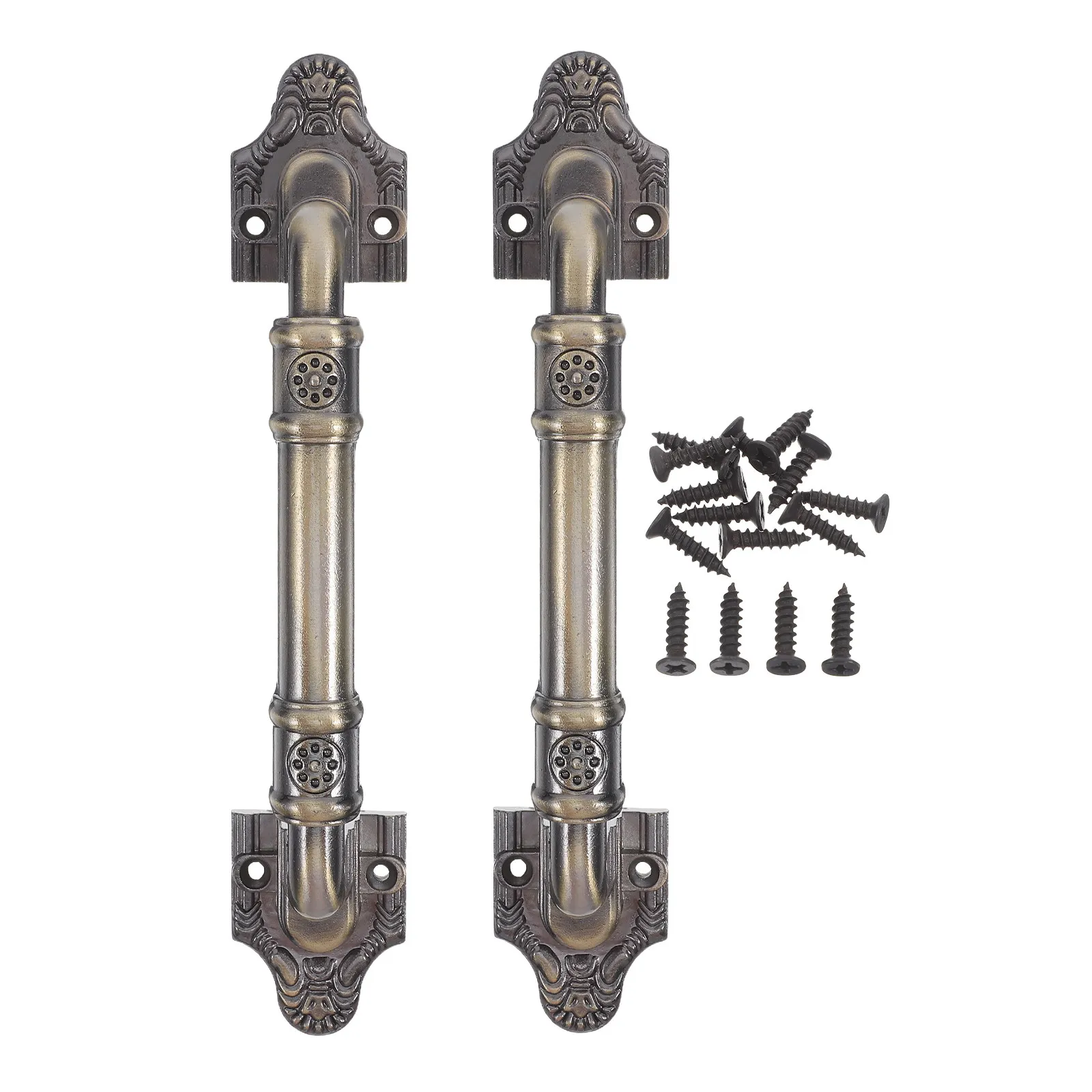 

2 шт. винтажные ручки для раздвижных дверей, прочные металлические ручки-скобы из сплава, фурнитура для ворот, шкафов, дверей в стиле фермерского дома