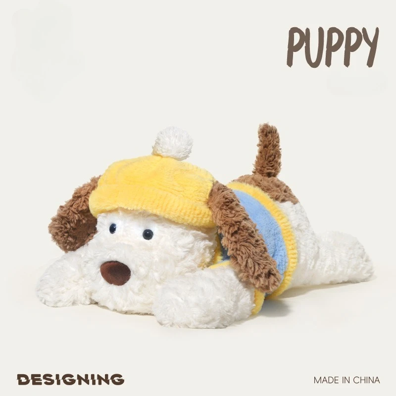 

Очаровательный мягкий плюшевый щенок для девочек, эмоциональная поддержка-компаньон, мультяшная собака, чучело животного, подарок на день рождения, Рождество для ребенка