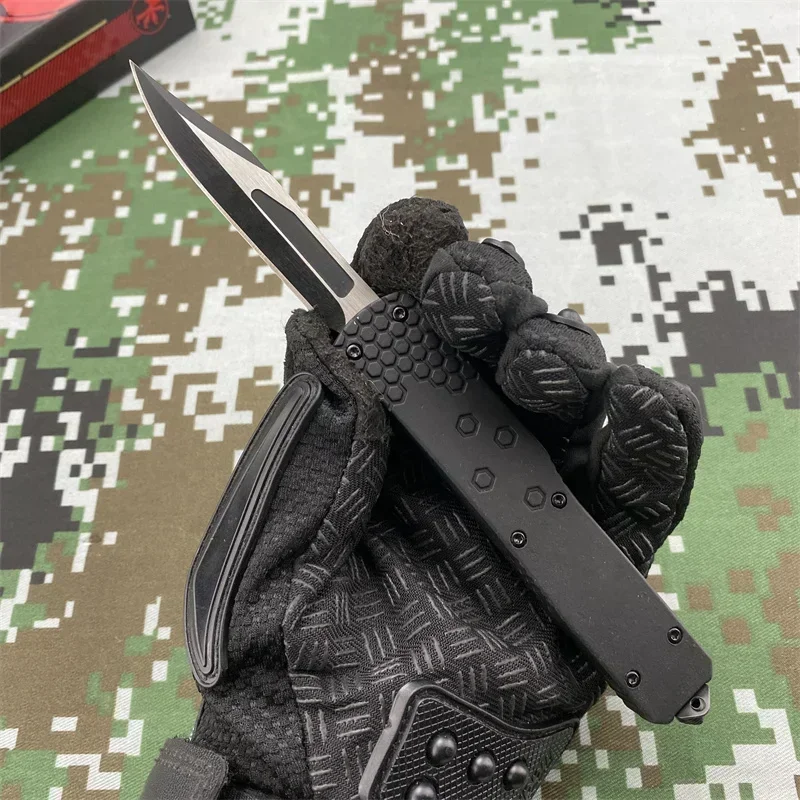 

F156 Pocket Knife Black Zinc Alloy Handle for Multifunctional Outdoor Self-defense Camping EDC Survival Tool Knives Gift for Men