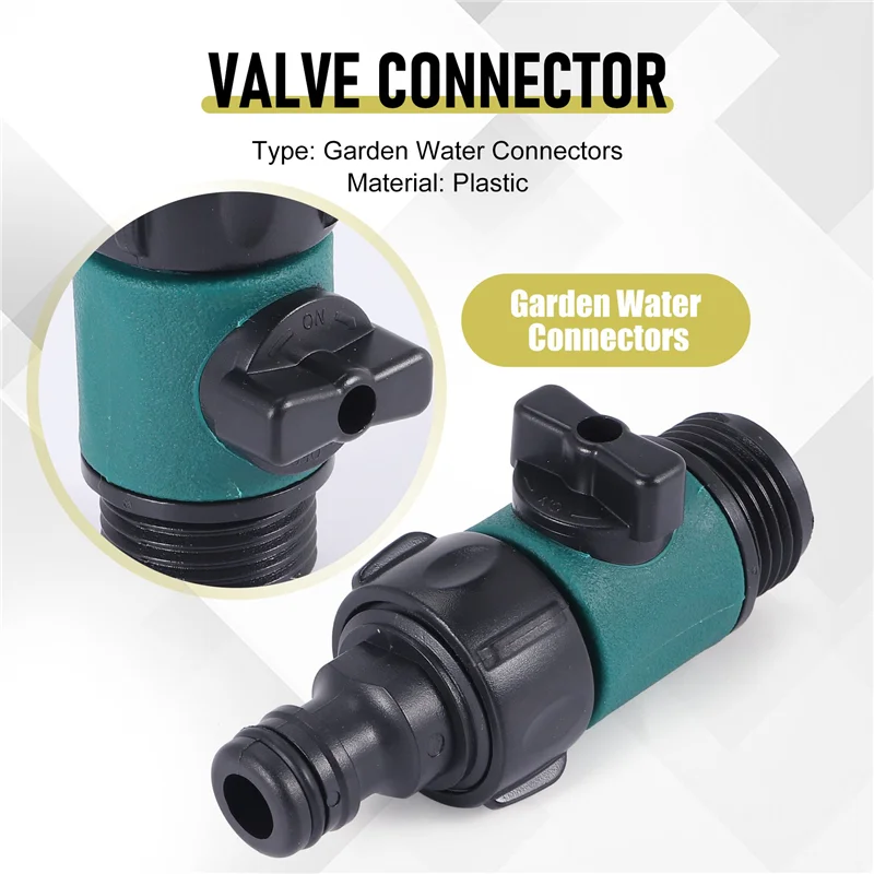

B45C Plastic Valve With 3/4 Inch Male Thread Quick Connector Car Wash Garden Irrigation Pipe Fittings Prolong Hose Switch 1 Pc