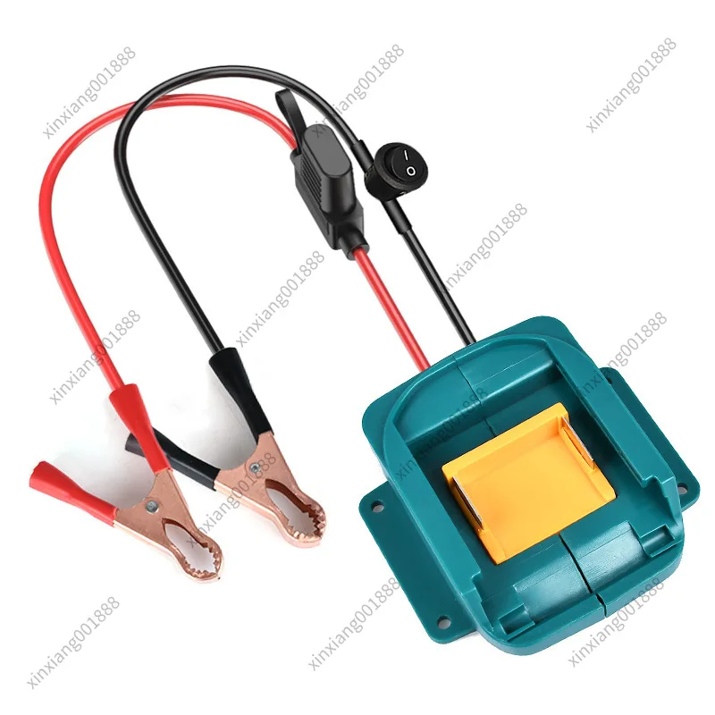 Lithium Battery Conversion Adapter with Alligator Clip Output 18V Power Tool External Power Transfer Clip  For Makitar