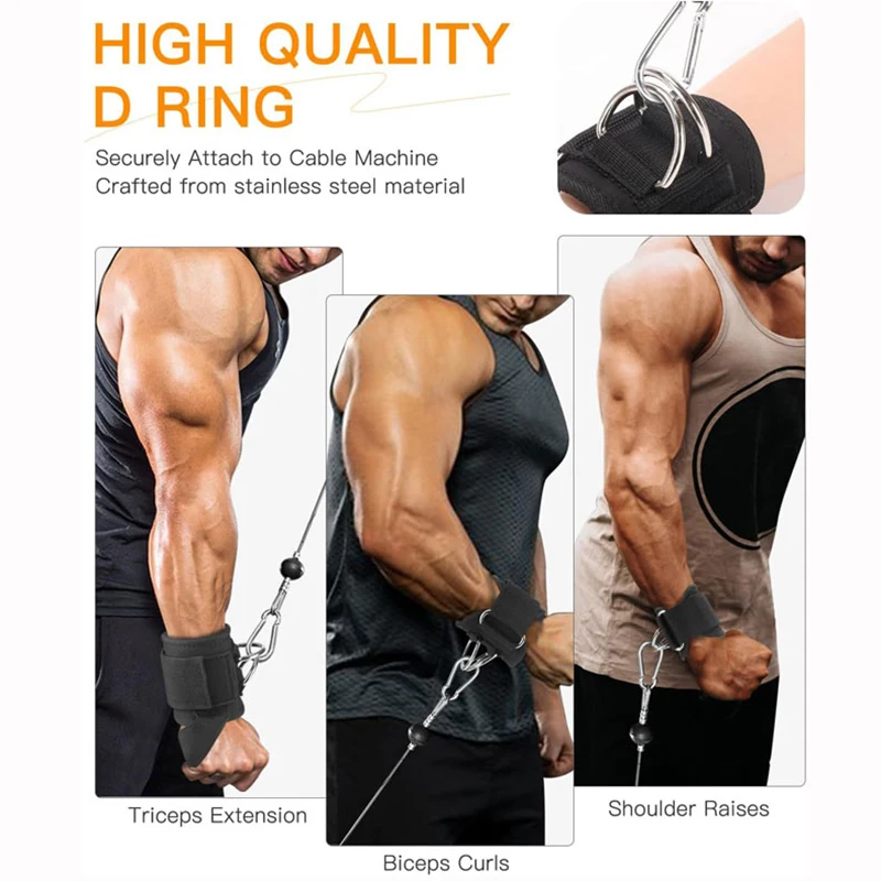 2-in-1 Wrist Straps For Weightlifting Weightlifting Straps With D Ring Deadlift Straps For Cable Machine Workout Gym Straps`~