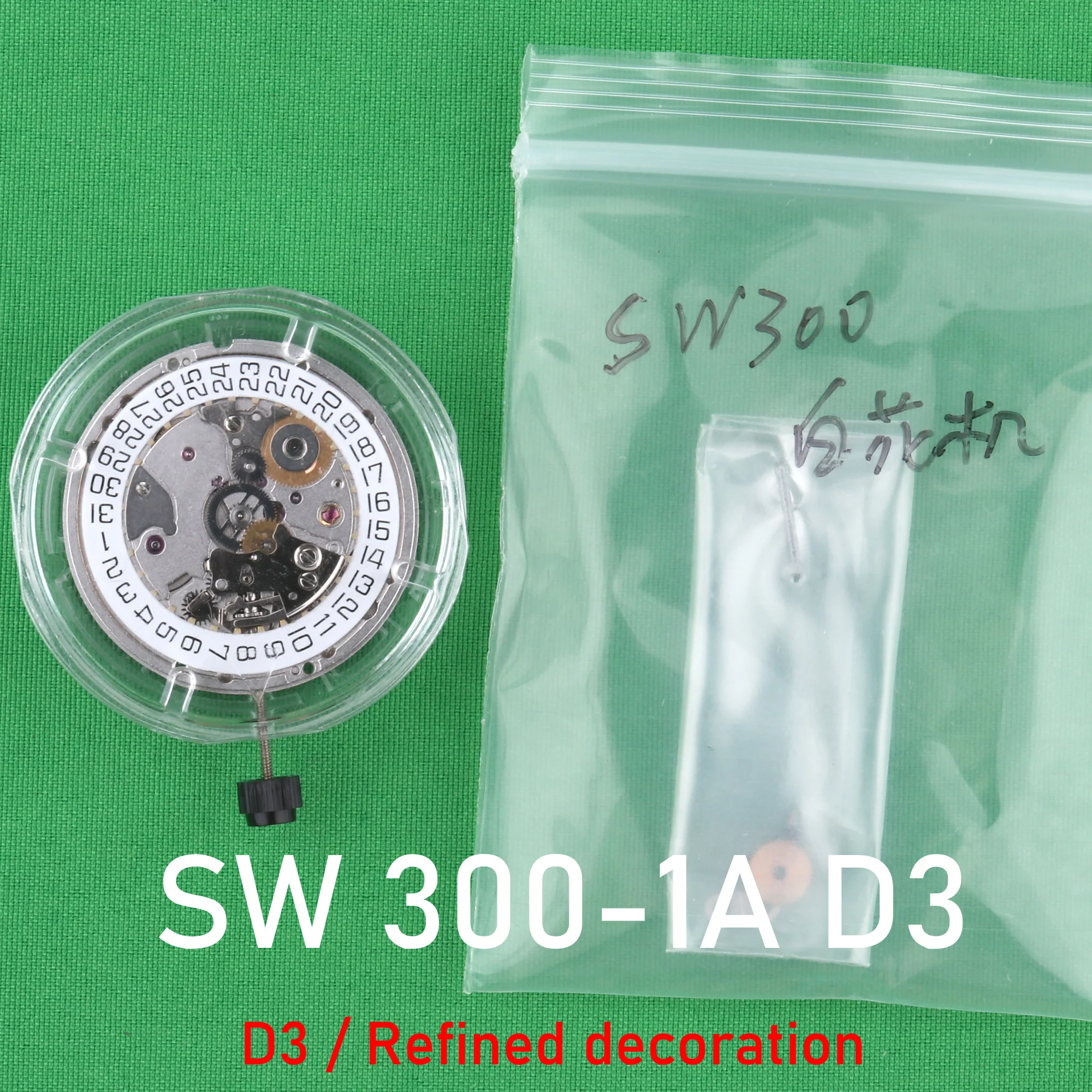 SW300 MOVEMENT Sellita SW300-1A D3 (refined decoration), rhodiu New original mechanical movement  calendar automatic movement