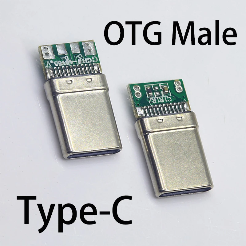 1PCS Type-c OTG Male 4P With 5.1K Resistance Data Power Adapter 4 Solder Joint Plug USB Adapter Data Charging PCB Connector