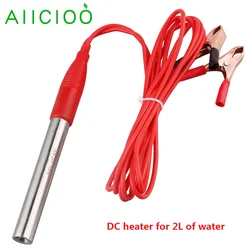 12V Immersion Heater For Portable Traveling Camping Water Boiler Water Heating Element With Alligator Clip 150w/200w/300w