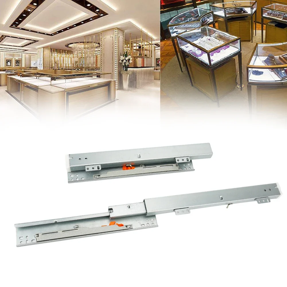 No flower galvanized slide perfect for jewelry and watch display cabinets Easy installation and smooth slide operation