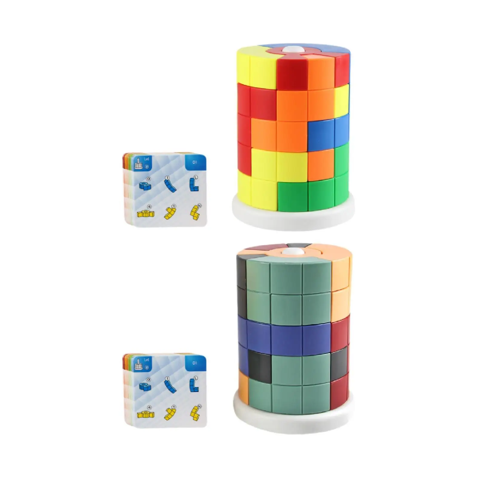 Enfants bricolage Puzzle blocs de construction jouets à empiler couleur forme Cognition éducation Puzzle blocs à empiler jouets pour garçons filles cadeaux